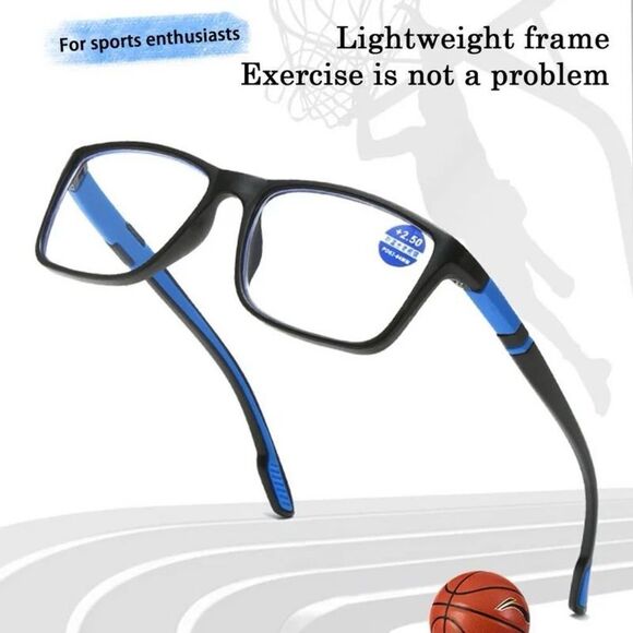 Stylish Black and Blue Reading Glasses UNISEX - Picture 2 of 6